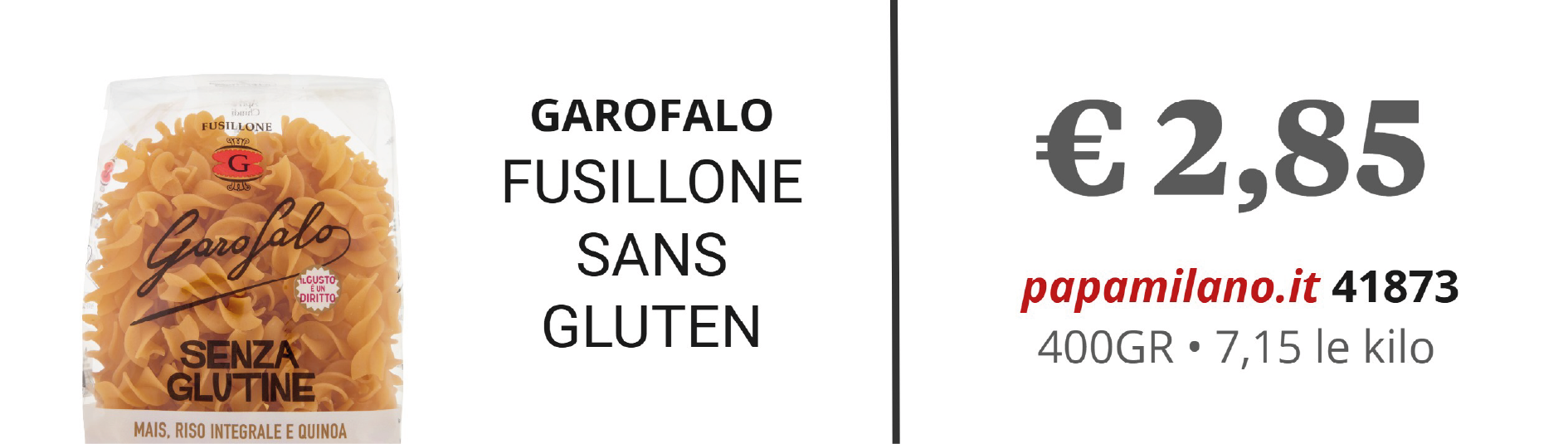 GAROFALO FUSILLONE SANS GLUTEN
